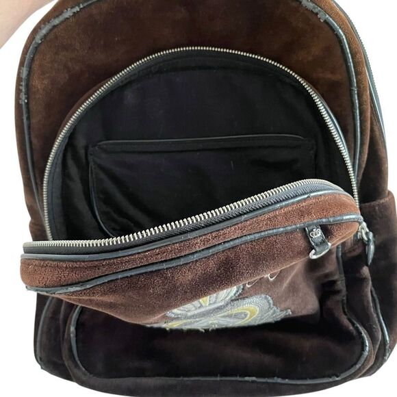Juicy Couture Y2K Brown Velvet Backpack